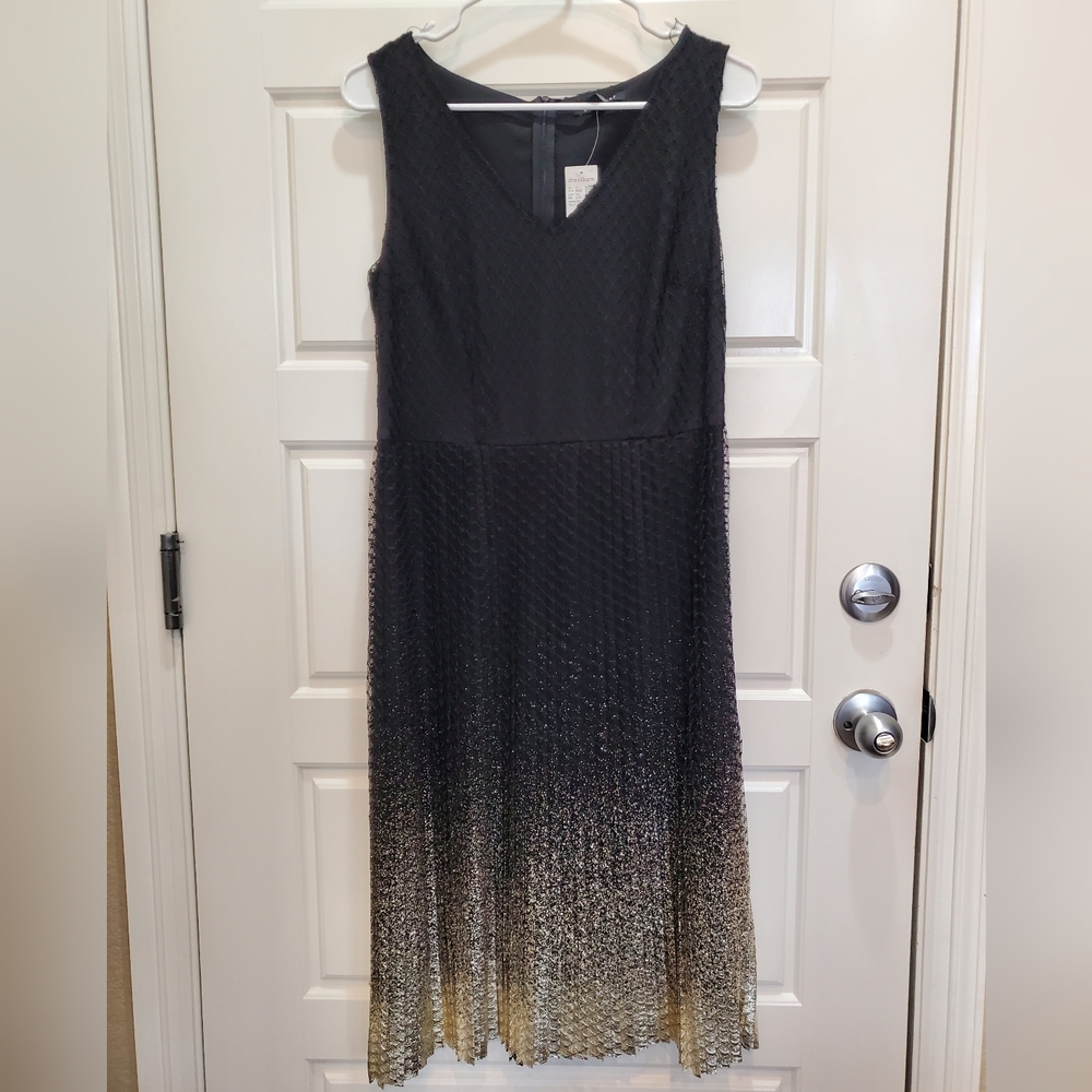 Elegant Black and Gold Ombre Dress Roz &‎ Ali